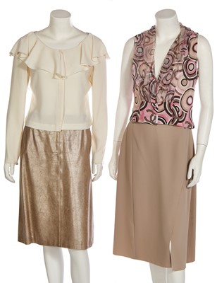 Lot 9 - A group of Chanel clothing in mainly buff tones, 2000-2002