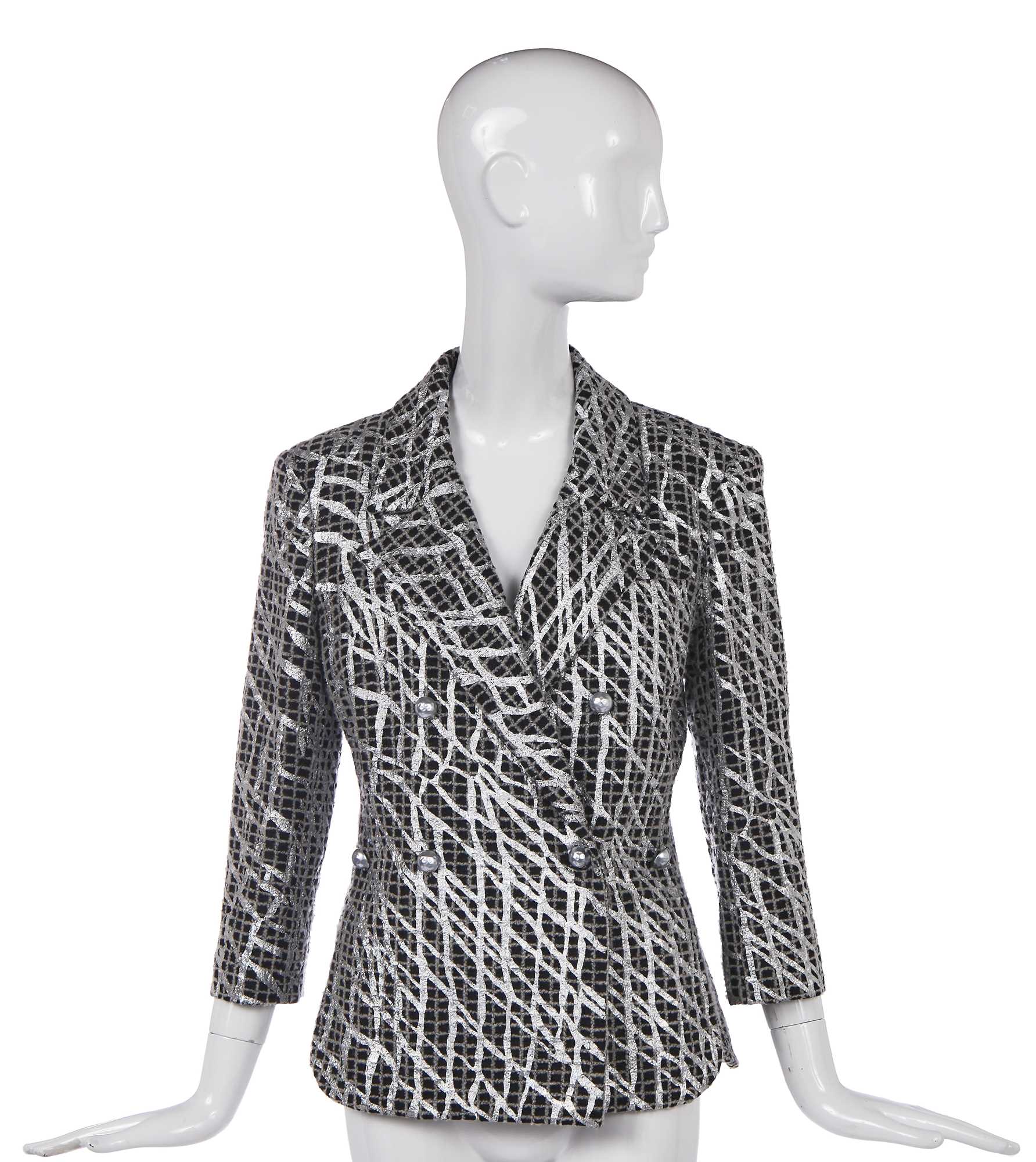 Lot 149 - A Chanel fantasy tweed double-breasted jacket, Spring-Summer 2012