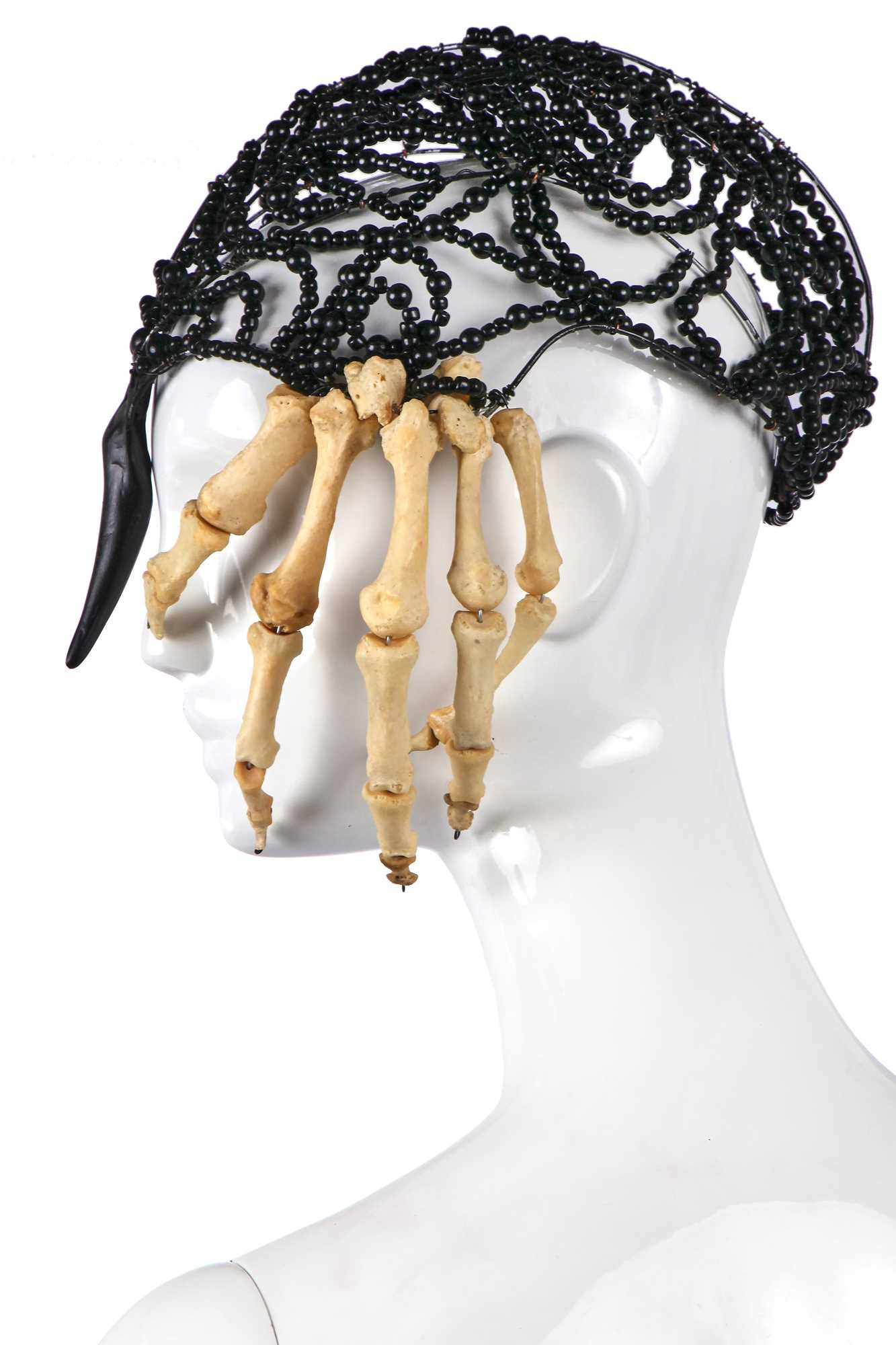 Lot 461 - A Simon Costin for Alexander McQueen skeletal hand headdress, 'Dante' collection, Autumn-Winter 1996-97