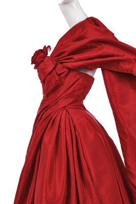 Lot 265 - A fine Christian Dior by Yves Saint Laurent  haute couture 'Rose Rouge' ball gown, 'Trapeze' collection, Spring-Summer, 1958