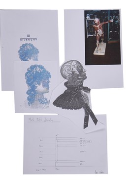 Lot 470 - Simon Costin for Givenchy/Alexander McQueen press image and prop designs, haute couture 'EclectDissect' Collection 1997-98