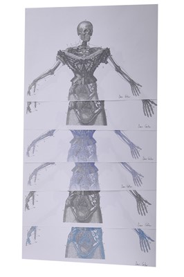 Lot 470C - Simon Costin for Givenchy/Alexander McQueen anatomical press image designs, haute couture 'Eclect Dissect' Collection 1997-98