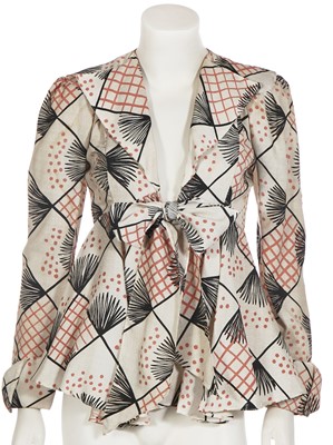 Lot 312 - An Ossie Clark/Celia Birtwell for Radley printed crêpe blouse, 1970s