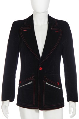 Lot 315 - A Mr Freedom man's black velvet jacket, 1971