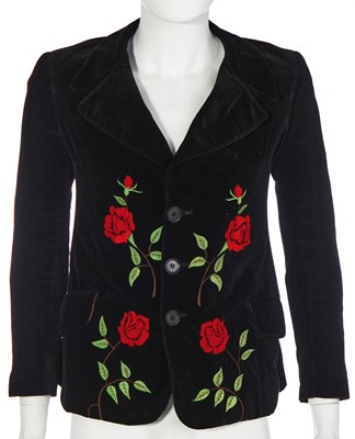 Lot 320 - A Granny Takes a Trip man's embroidered black velvet jacket, early 1970s