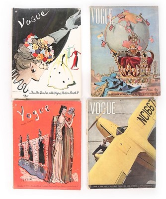 Lot 305 - British Vogue magazines, 1937-39, 24 issues...