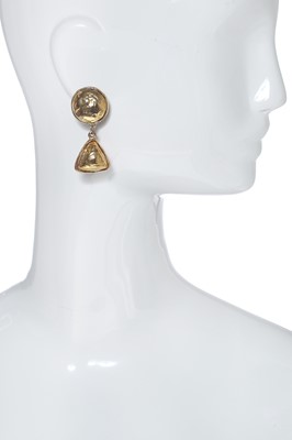 Lot 16 - Two pairs of Chanel clip-on earrings, 1990s