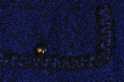 Lot 19 - A Chanel royal-blue bouclé tweed jacket, Autumn-Winter 1995-96