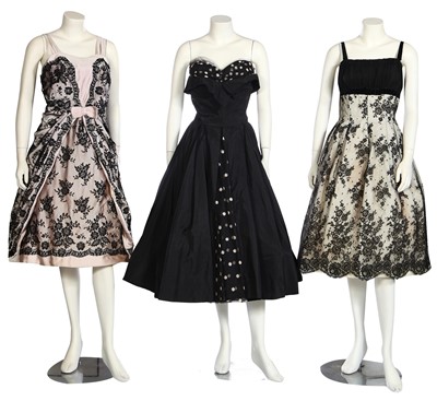 Lot 373 - A group of day and evening dresses, 1950-60s