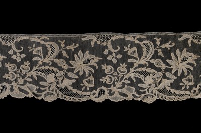 Lot 534 - Brussels point de gaze flounces, 1870s