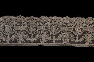 Lot 534 - Brussels point de gaze flounces, 1870s