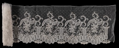 Lot 536 - A Brussels application flounce, 1890s