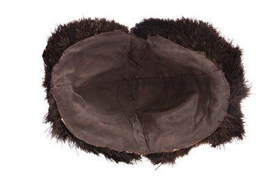Lot 432 - An unusual gentleman's green satin undress hat, possibly Russian, early 18th century