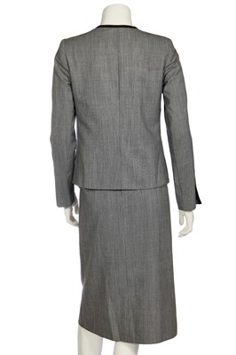Lot 29 - A Chanel grey wool summer suit, late 1980s