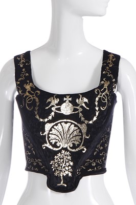 Lot 262 - A Vivienne Westwood 'Boulle' velvet corset, 'Portrait' collection, Autumn-Winter 1990-91