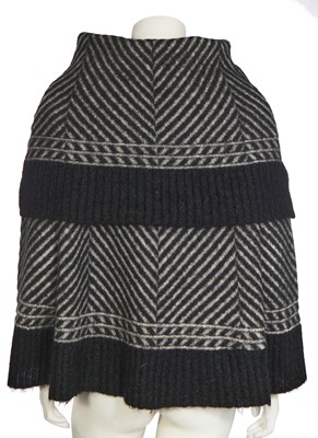 Lot 118 - A John Galliano black and grey striped wool jumper, 'Maori' collection, Autumn-Winter 1999-2000