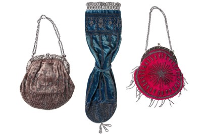 Lot 444 - Evening bags, mainly embellished with steel-cut beads, 1900-1920