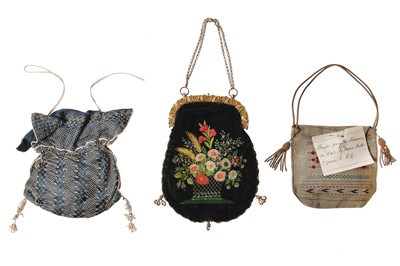 Lot 480 - A group of reticules and purses, 1810s-1860s