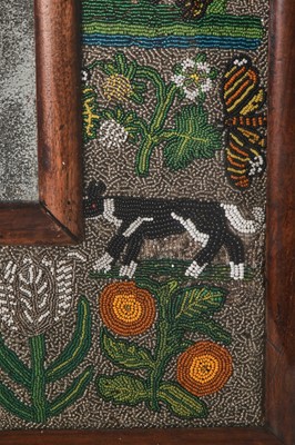 Lot 63 - A fine Charles II beadwork mirror, the beadwork English, circa 1660