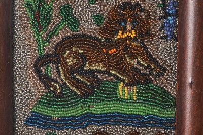 Lot 63 - A fine Charles II beadwork mirror, the beadwork English, circa 1660