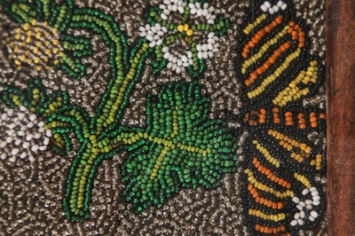 Lot 63 - A fine Charles II beadwork mirror, the beadwork English, circa 1660