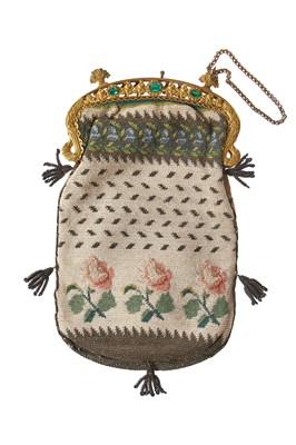Lot 68 - Nine finely beaded purses and reticules, 1820s-60s