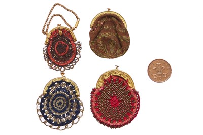 Lot 67 - A good group of reticules, sovereign and miser's purses, mainly 1810-1850s