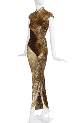 Lot 302 - A John Galliano gold lurex 'Shanghai Lil' cheongsam, 'Filibustiers' collection, Spring-Summer 1993