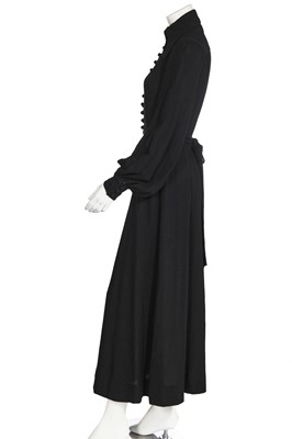 Lot 342 - An Ossie Clark for Radley black moss crêpe dress, 1970s