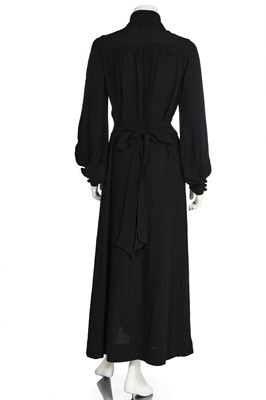 Lot 342 - An Ossie Clark for Radley black moss crêpe dress, 1970s