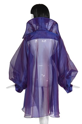 Lot 102 - Mystic Meg's bespoke Isabell Kristensen royal-purple sleeved-cloak, circa 1995