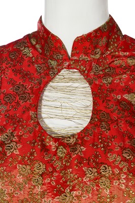 Lot 96 - Mystic Meg's bespoke Isabell Kristensen red satin gown, circa 1995