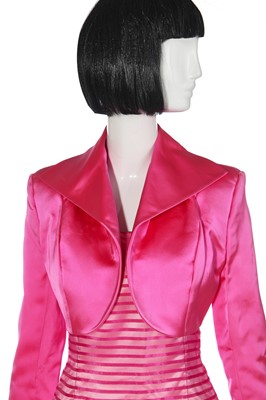 Lot 105 - Mystic Meg's bespoke Isabelle Kristensen Barbie-pink tulle sleeved-cloak, circa 1995