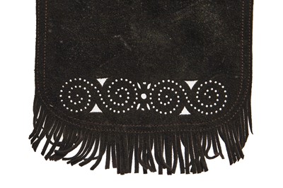 Lot 368 - A Christian Dior brown suede shoulder bag, circa 1969