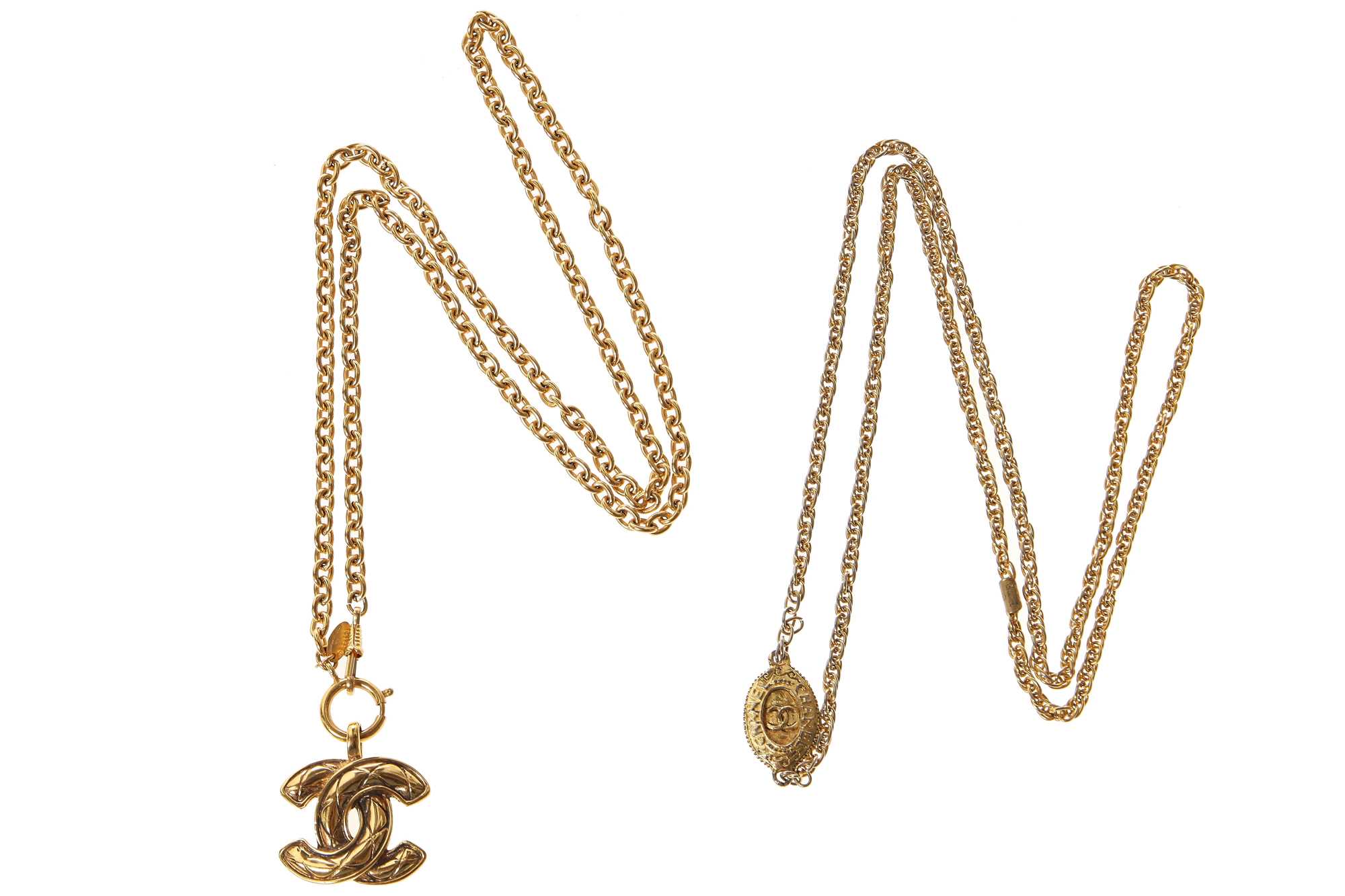 Lot 26 - Two Chanel gilt chain necklaces, 1980s
