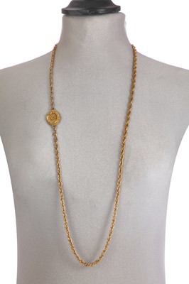 Lot 26 - Two Chanel gilt chain necklaces, 1980s