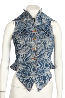 Lot 117 - A Vivienne Westwood denim waistcoat, 1990s