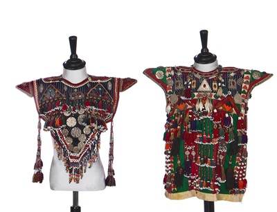 Lot 503 - Two Turkmen children's elaborately adorned ceremonial tunics