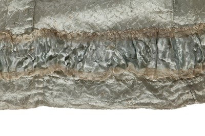 Lot 486 - A morning dress of seafoam-green figured silk, 1810s