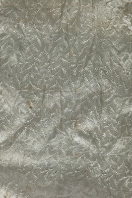 Lot 486 - A morning dress of seafoam-green figured silk, 1810s