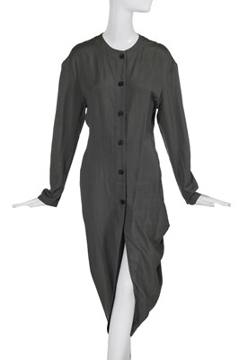 Lot 221 - A John Galliano grey viscose dress, 'The Rose' collection, Autumn-Winter 1987-88