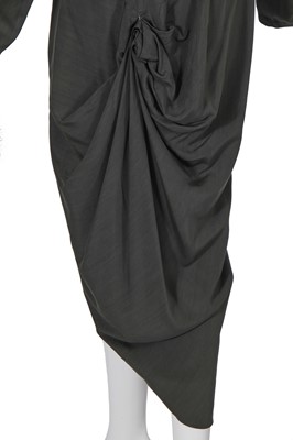 Lot 221 - A John Galliano grey viscose dress, 'The Rose' collection, Autumn-Winter 1987-88