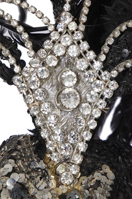 Lot 295 - Four black and silver sequinned showgirl gowns, 1970s
