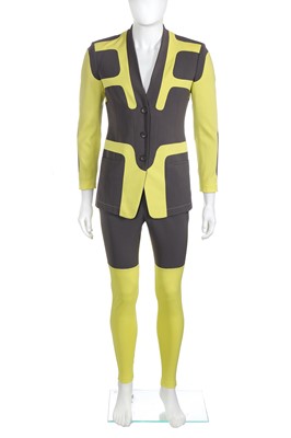 Lot 189 - An Issey Miyake grey and yellow suit, Spring-Summer 1991