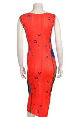 Lot 191 - An Issey Miyake Pleats Please printed polyester dress, 2000