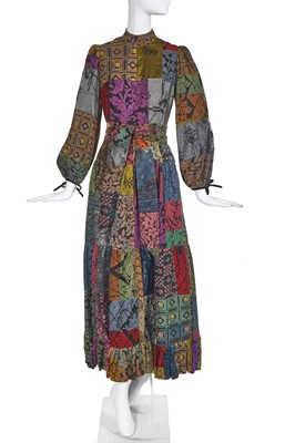 Lot 172 - A Catherine Buckley patchwork gown, 1970s