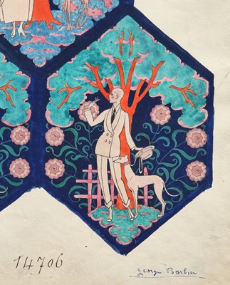 Lot 73 - George Barbier original design for 'Le Rendez-vous', 1919