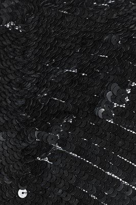 Lot 86 - A couture black sequined shawl, attributed to Chanel, 1935