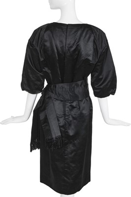 Lot 306 - A Christian Dior black satin cocktail dress, circa 1960