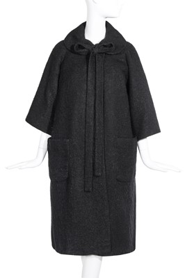 Lot 446 - A Christian Dior by Yves Saint Laurent 'Trapeze' line coat, 1958